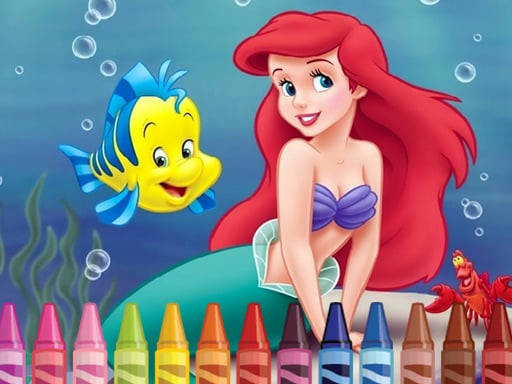 Play 4GameGround - Little Mermaid Coloring