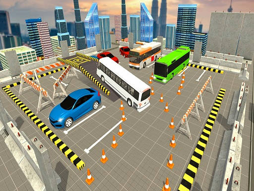 Play American Modern Bus Parking : Bus Game Simulator 2020