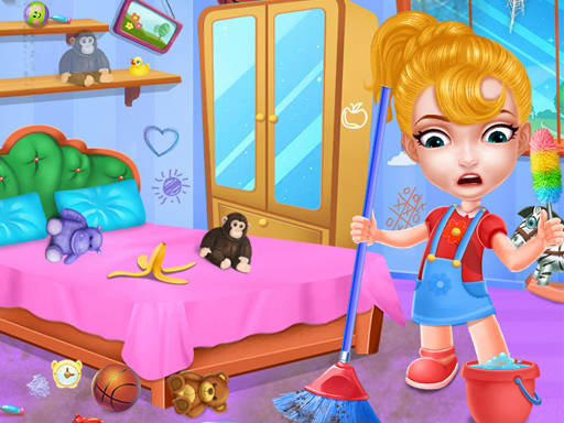 Play Baby Doll House Cleaning Game