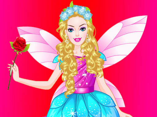 Play Barbie Angel Dress up