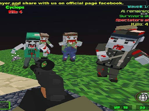 Play Blocky Combat Strike Zombie Survival