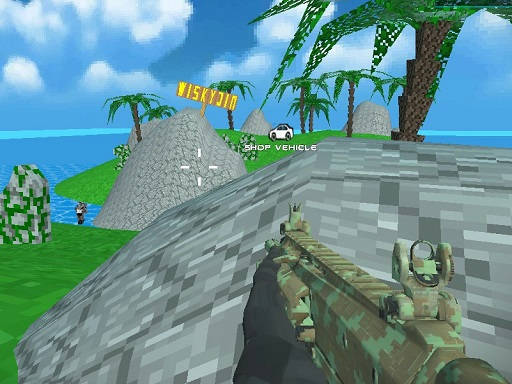 Play Blocky Combat SWAT Desert Storm Zombie