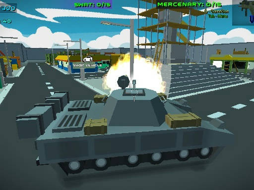 Play Blocky wars vehicle shooting multiplayer