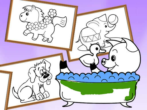 Play Cartoon Coloring for Kids Animals