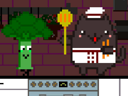 Play Cat Chef and Broccoli