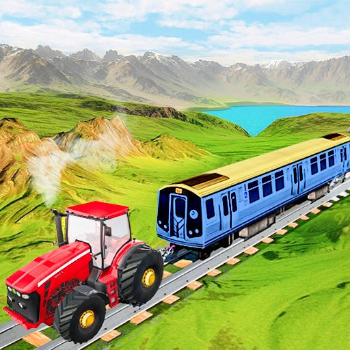 Play Chained Tractor Towing Train Game