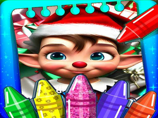 Play Christmas Elves Coloring Game