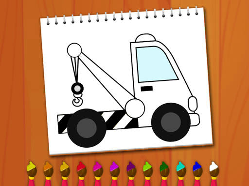 Play Coloring Book: Excavator Trucks