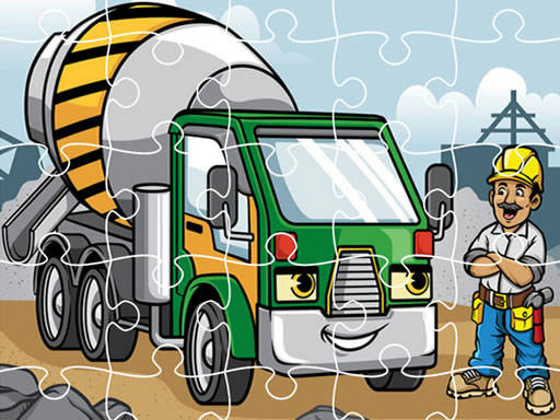 Play Construction Trucks Jigsaw