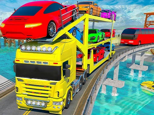 Play Crazy Mega Car Transport Truck Game