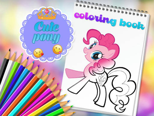 Play Cute Pony Coloring Book