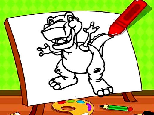 Play Easy Kids Coloring Dinosaur