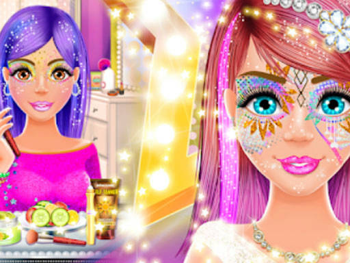 Play Face Paint Salon: Glitter Makeup Party Games