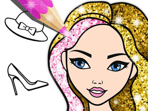 Play Fashion Coloring Book Glitter