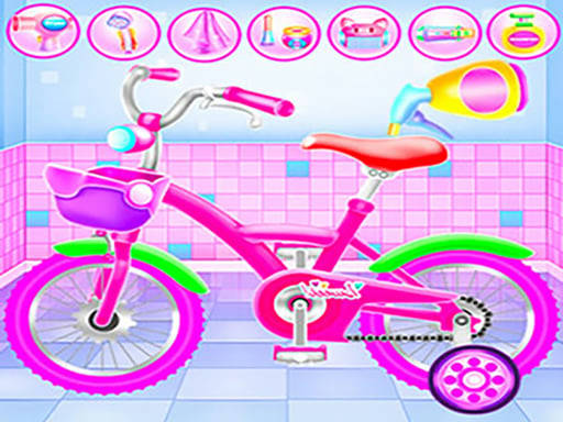 Play Girl Bike Fix Washing Salon