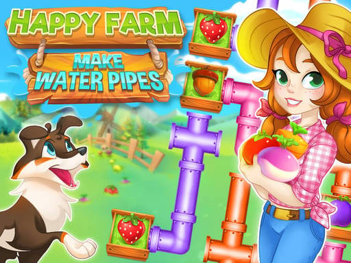 Play Happy farm : make water pipes