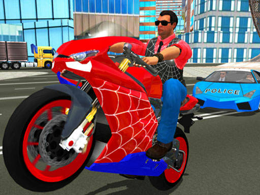 Play Hero Stunt Spider Bike Simulator 3d