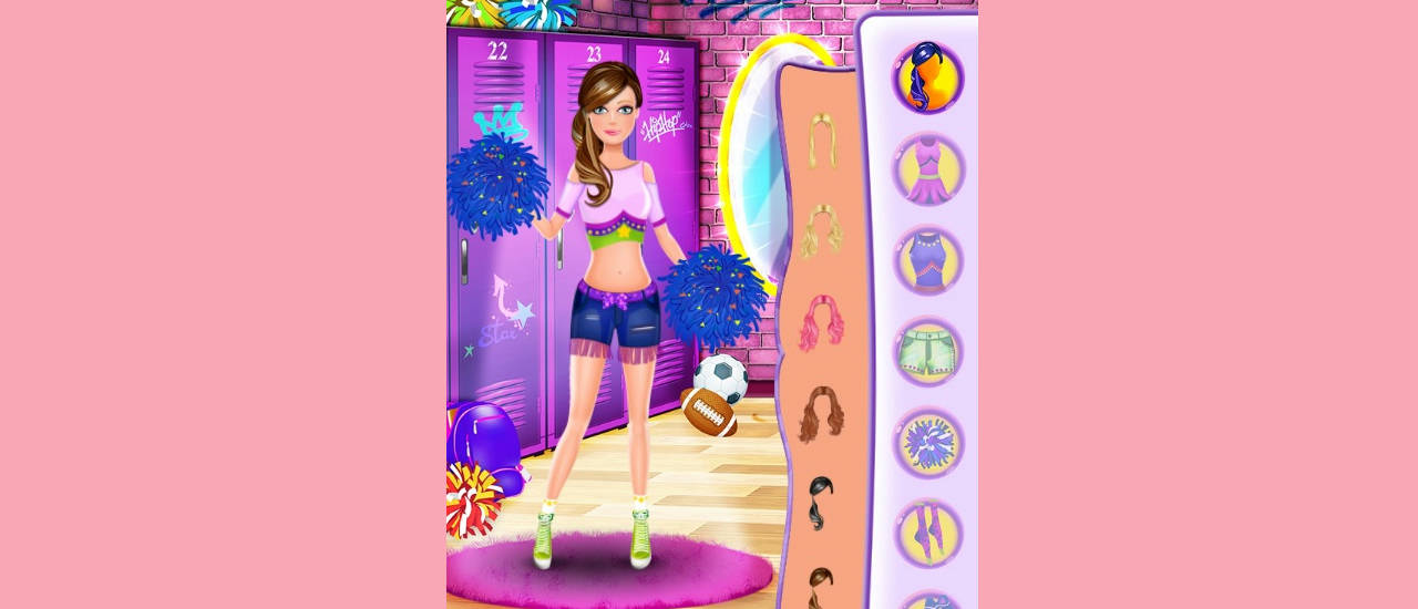 Play High School Cheerleader Dressup