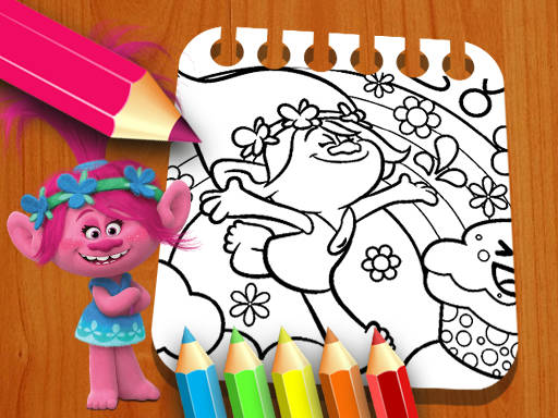 Play Les Trolls Coloring Book