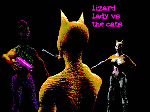 Play Lizard Lady vs The Cats