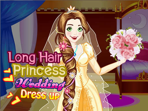 Play Long Hair Princess Wedding Dress up