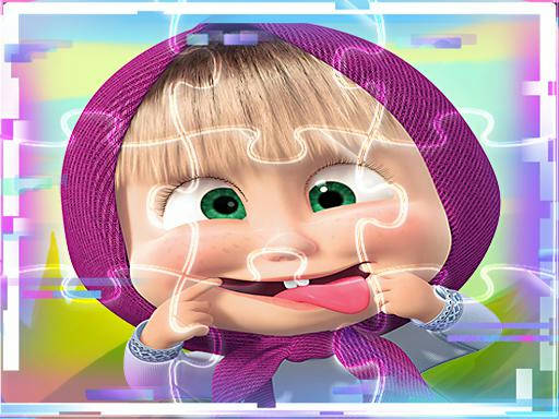 Play Masha and the Bear Match3 Puzzle Slides