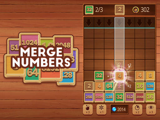 Play Merge Numbers : Wooden edition