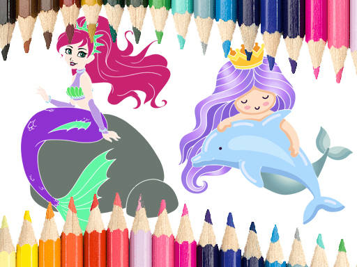 Play Mermaid Coloring Book