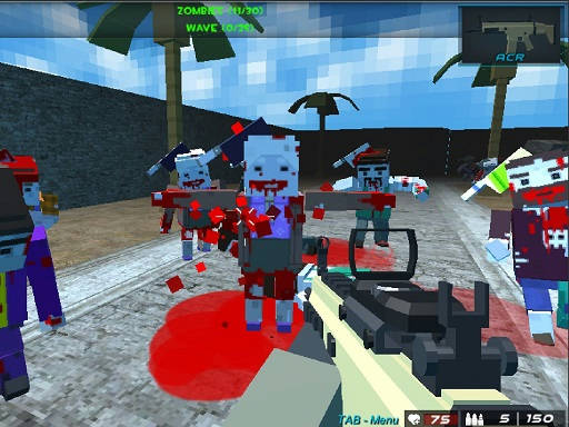 Play Pixel blocky Combat The SandStorm