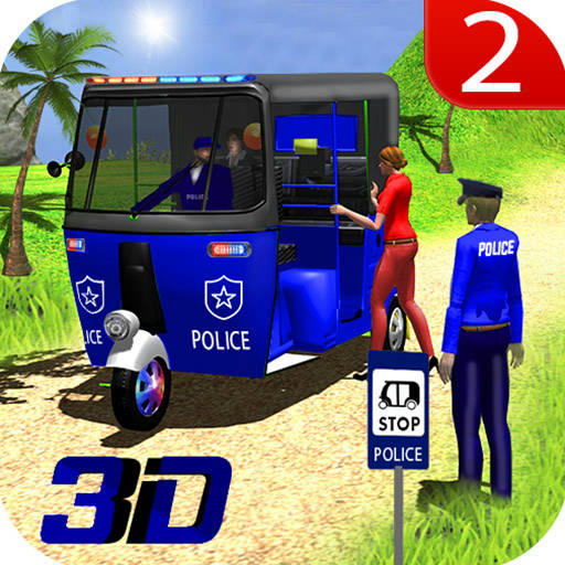 Play Police Auto Rickshaw Taxi Game