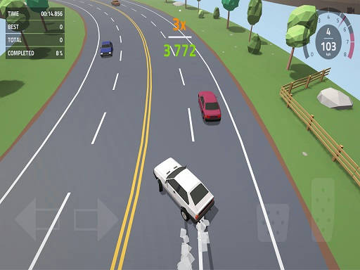 Play Polygon Drift: Endless Traffic Racing