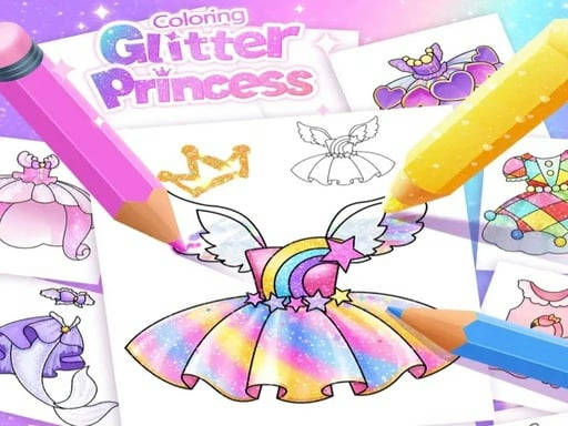 Play Princess Coloring Glitter For Girl