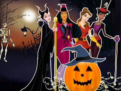 Play Princesses Halloween Night