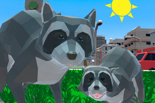 Play Raccoon Adventure City Simulator 3D