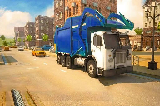 Play Road Garbage Dump Truck Driver