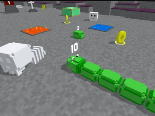 Play Slither Blocky Snake 3D