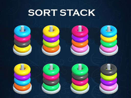 Play Sort Stack color Hoop Game