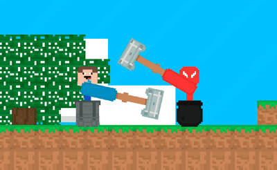 Play Stickman vs Noob Hammer