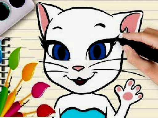 Play Talking Angela Coloring Book