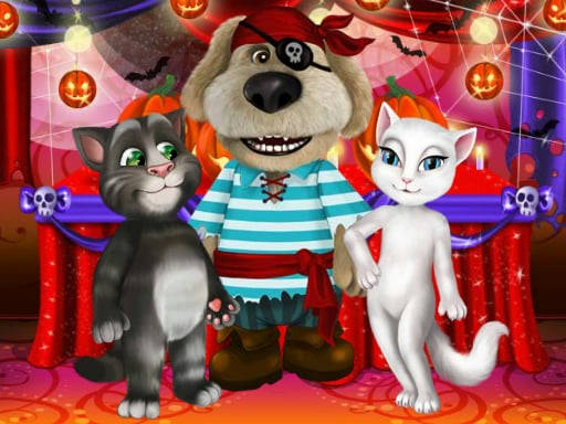 Play Talking Tom And Angela Halloween Party