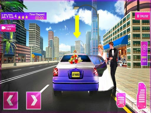 Play Wedding City Car Driving Service