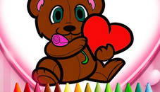 Animals Valentine Coloring