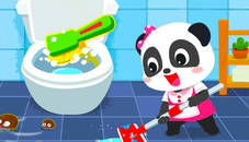 Baby Panda House Cleaning