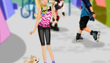 Barbie on roller skates