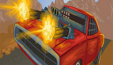 Battle On Road Car Game 2D