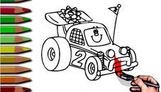 BTS Racing Car Coloring