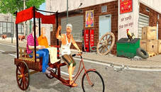 City Public Cycle Rickshaw Driving Simulator