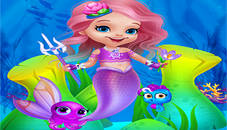 Cute Mermaid Girl Dress Up