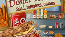 Doner Kebab : Salad Tomatoes Onions