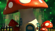 Funny Mushroom Houses Jigsaw